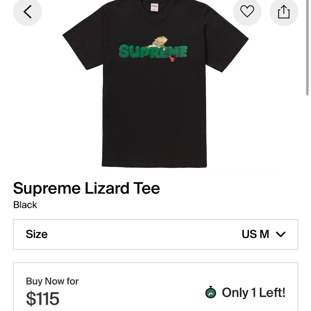 Supreme Black T-Shirt with Green and Red Logo